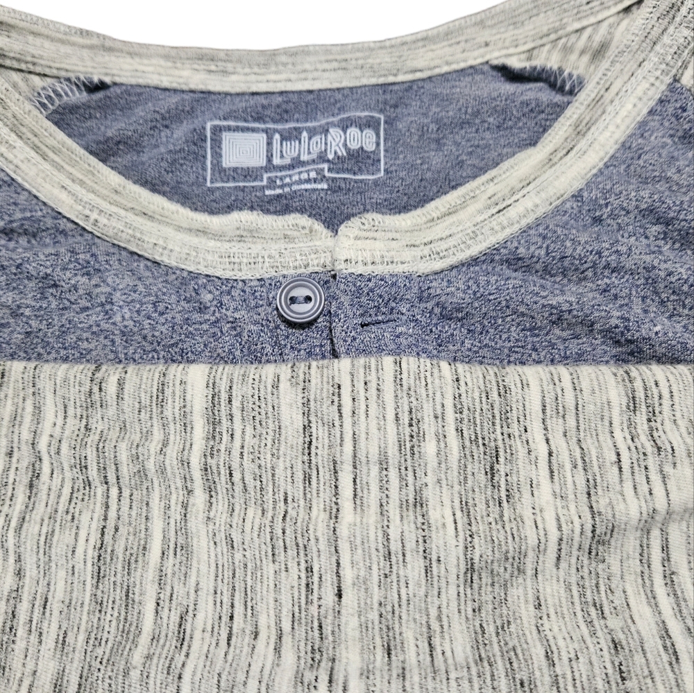 LuLaRoe- Men's long sleeve pullover t-shirt size L - Picture 6 of 7